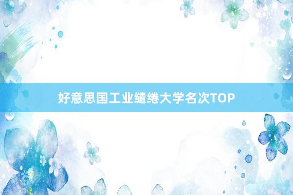 好意思国工业缱绻大学名次TOP