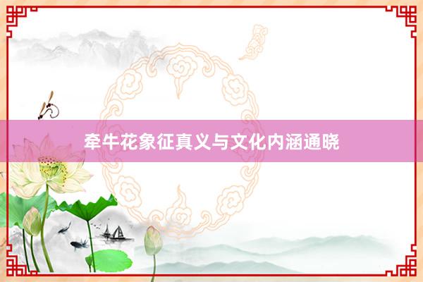 牵牛花象征真义与文化内涵通晓